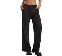 Urban Classics Ladies Wide Leg Trousers Donna Pantaloni Nero W29L32