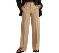 Urban Classics Ladies Wide Pleated Pants - Pantaloni da Donna, in Tessuto, Colore: Nero, Beige, 38