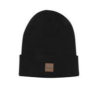 Urban Classics Leatherpatch Long Beanie Unisex Beanie Nero 100% Acrilica