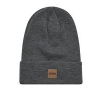 Urban Classics Leatherpatch Long Beanie Unisex Beanie Nero 100% Acrilica