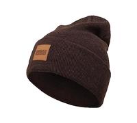 Urban Classics Leatherpatch Long Beanie Unisex Beanie Nero 100% Acrilica
