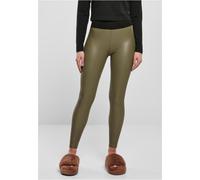 Urban Classics Leggings a vita alta in ecopelle da donna Olive S Verde