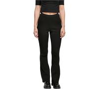 Urban Classics Leggings Bootcut da Donna in Maglia a Coste, Nero, XXXXL