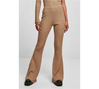 Urban Classics Leggings da donna a costine svasateit XL Beige