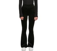 Urban Classics Tb5426-ladies High Waist Rib Velvet Flared Leggings Pantaloni da Yoga, Nero, L Donna