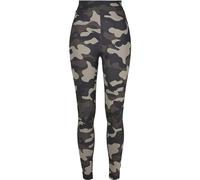 Urban Classics Leggings da Donna a Vita Alta, mimetici Pantaloni Eleganti, Dark Camo, XXX-Large