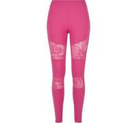 Urban Classics Leggings da donna con inserti in pizzo, viola brillante XS Viola