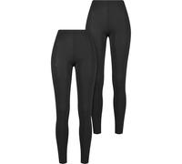 Urban Classics Leggings donna in fibra naturale 2 pezzi TB7676A S Nero