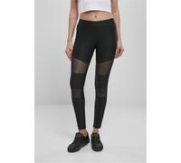 Urban Classics Leggings da donna Leggings a costine Tech Mesh da donna Nero L Nero