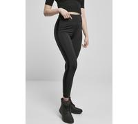 Leggings a vita alta da donna Urban Classics shiny stripe Noir M