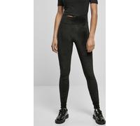 Urban Classics Leggings da donna Leggings a vita alta in velluto nero S Nero