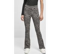 Urban Classics Leggings da donna Leggings a vita alta Zebra Boot Cut Asphalt/Nero M Grigio
