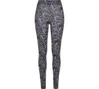 Urban Classics Leggings da donna, Leggings, Nero (Hibiscus Black), XXL