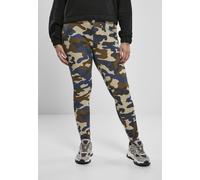 Urban Classics Leggings da donna Leggings tecnici mimetici a vita alta Summerolive Camouflage XS Camouflage