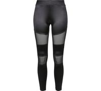 Urban Classics Leggings da Donna Shiny Tech Mesh, Nero, XS szczupły