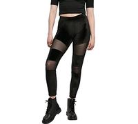 Urban Classics Leggings da Donna in Tessuto Tecnico a Rete, Nero, S