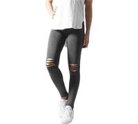URBAN CLASSICS Leggings Donna Elasticizzati ottica Jeans, Taglio alle Ginocchia, Vita bassa, Materiale Jersey, Ottica Jeans, Disponibile Anche per Grandi Taglie XS- XL