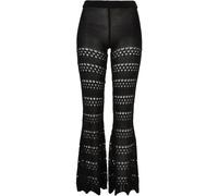 Urban Classics Leggings donna svasati all'uncinetto Knit XL Nero