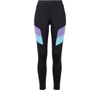 Urban Classics Leggings Ladies Color Block Yoga-Hose, Nero (Black/Ultraviolet 02363), 56 (Taglia Unica: XXXX-Large) Donna