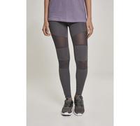 Urban Classics Leggings, Sportivi a Vita Alta con Inserti Mesh Elasticizzati con Vestibilità Regolare e Gamba Affusolata, da Donna, Grigio (Dark Grey), M
