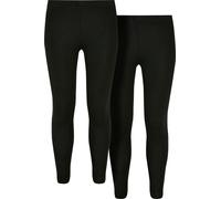Urban Classics Ragazze Ragazze Jersey Leggings 2-Pack Nero/Nero 134/140 Nero