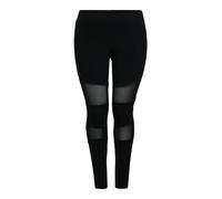 Urban Classics Leggings, Sportivi a Vita Alta con Inserti Mesh Elasticizzati con Vestibilità Regolare e Gamba Affusolata, da Donna, Nero, S