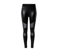 Urban Classics Leggings in pelle sintetica mesh tecnico Nero XL Donna