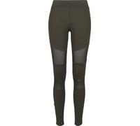 Urban Classics Leggings per bambini Leggings a rete tecnica per bambine Darkolive 110/116 Verde