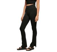Urban Classics Ladies High Waist Side Slit Leggings, Nero, S Donna