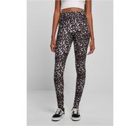Urban Classics Leggings Soft Aop da donna Blackleo 5XL Nero