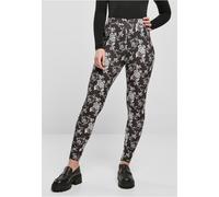 Urban Classics Leggings Soft Aop da donna Blackrose S Nero