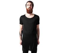 Urban Classics Long Open Edge Front Zip Tee, T-Shirt Uomo, Nero (Black 7), XX-Large
