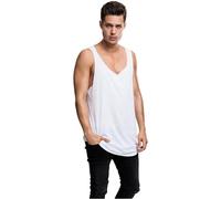Urban Classics Long Shaped Open Edge Loose Tank Canottiera Sportiva, Bianco (White 220), L Uomo