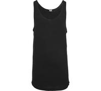 Urban Classics Long Shaped Open Edge Loose Tank Uomo Canotta Nero 100% Cotone Largo