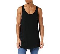 Urban Classics Long Shaped Open Edge Loose Tank Uomo Canotta nero M 100% cotone Largo