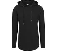 Urban Classics Long Shaped Terry Hoodie Uomo Felpa con Cappuccio Nero M 100% Cotone Regular