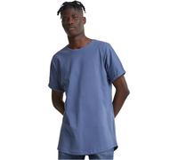 Urban Classics Long Shaped Turnup Tee T-Shirt, Vintageblue, M Uomo