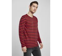Urban Classics Longsleeve Regular Stripe LS Firered/Black M Rosso