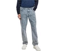 Urban Classics Pantaloni Sciolti Fit Jeans Light Skyblue Acid Washed W31-L34 Blu