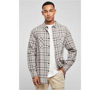 Urban Classics Lungo Oversize Grigio Camicia a Quadri Casual Reticolo Plaid