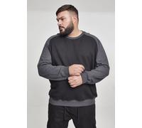 Urban Classics Maglia 2-tone Raglan girocollo Nero/Cha XL Nero