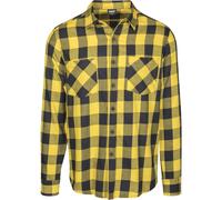 Urban Classics Maglia di Flanella a Quadri Black / Miele Luce Taglialegna