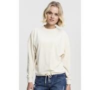 Urban Classics Maglia donna Donna Oversized Velvet Crew Sand S Beige