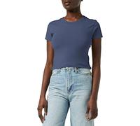 Urban Classics Maglia Elasticizzata da Donna in Jersey Cropped T-Shirt, Vintage Blue, XS
