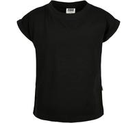 Urban Classics Girls Organic Extended Shoulder Tee T-Shirt, Nero, 134-140 cm Bambina