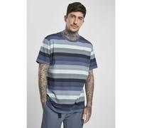 Urban Classics T-shirt Tinta in filo Sunrise Stripe Tee Vintageblue S Blu