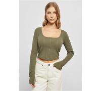 Urban Classics Maglietta A Maniche Lunghe Corsetto Corto Basic Donna