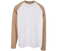 Urban Classics Maglietta a Maniche Lunghe da Uomo Organic Oversized Raglan da Uomo, a Maniche Lunghe, Disponibile in Diversi Colori, Taglie dalla XS alla 5XL, Bianco/Beige, XXXXL