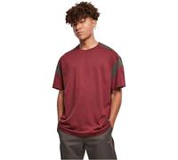 Urban Classics Tee Attivo T-Shirt, Ciliegia/Merlo, S Uomo
