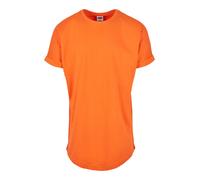 Urban Classics Maglietta Long Shaped Turnup Tee Mandarin M Arancione